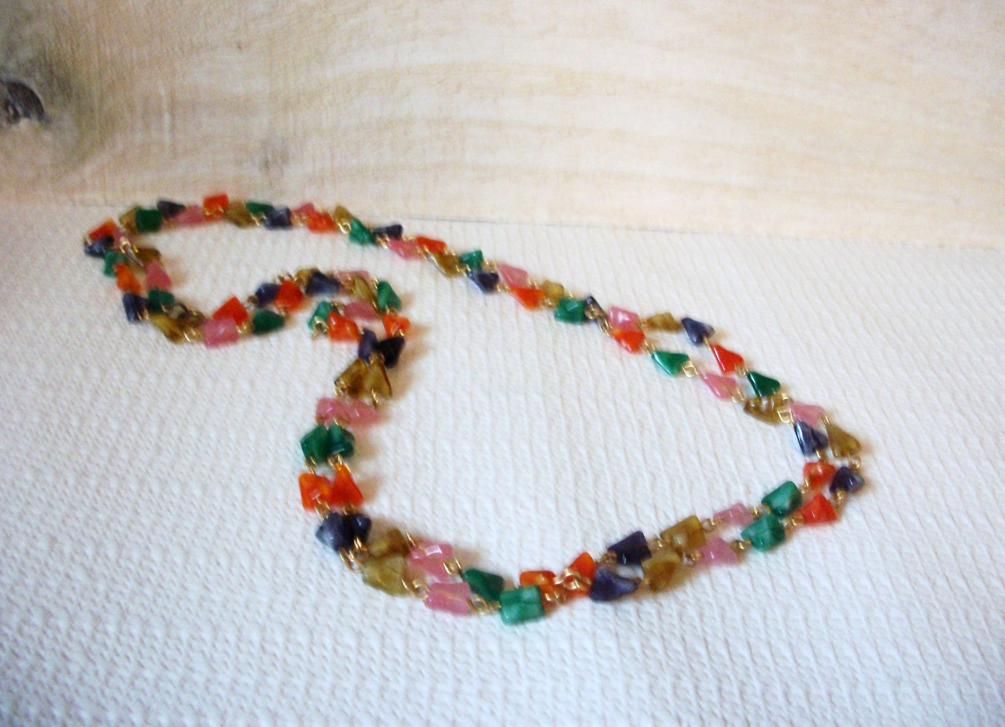 Retro Colorful Glass Necklace 50520