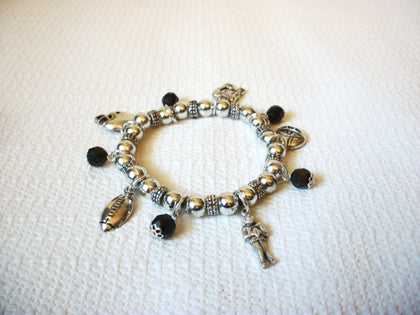Chunky Retro Football Charms Bracelet 50620
