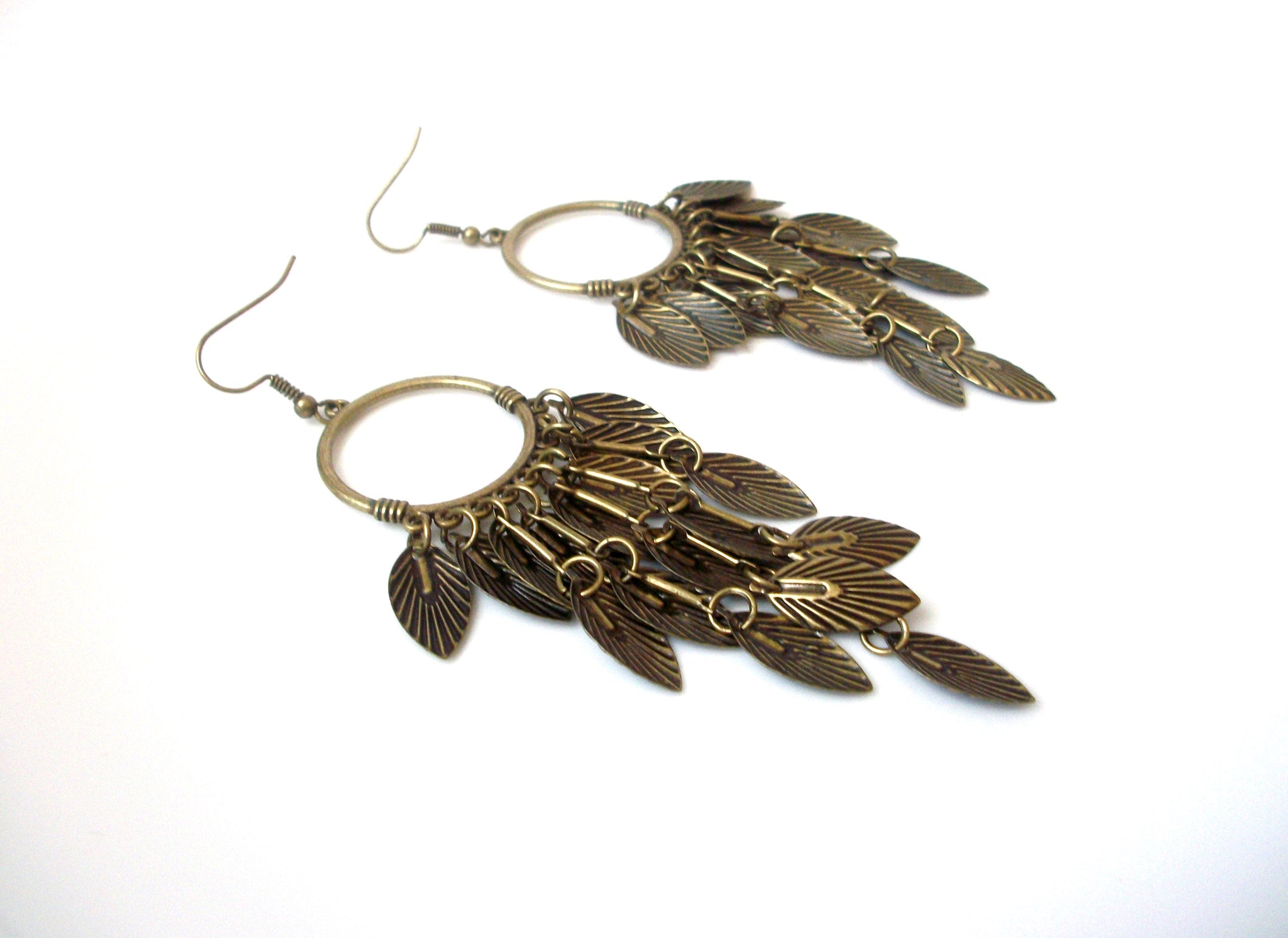 Vintage Brass Dangle Earrings 111520