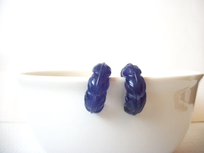 Vintage Old Plastic Hoop Earrings 71416