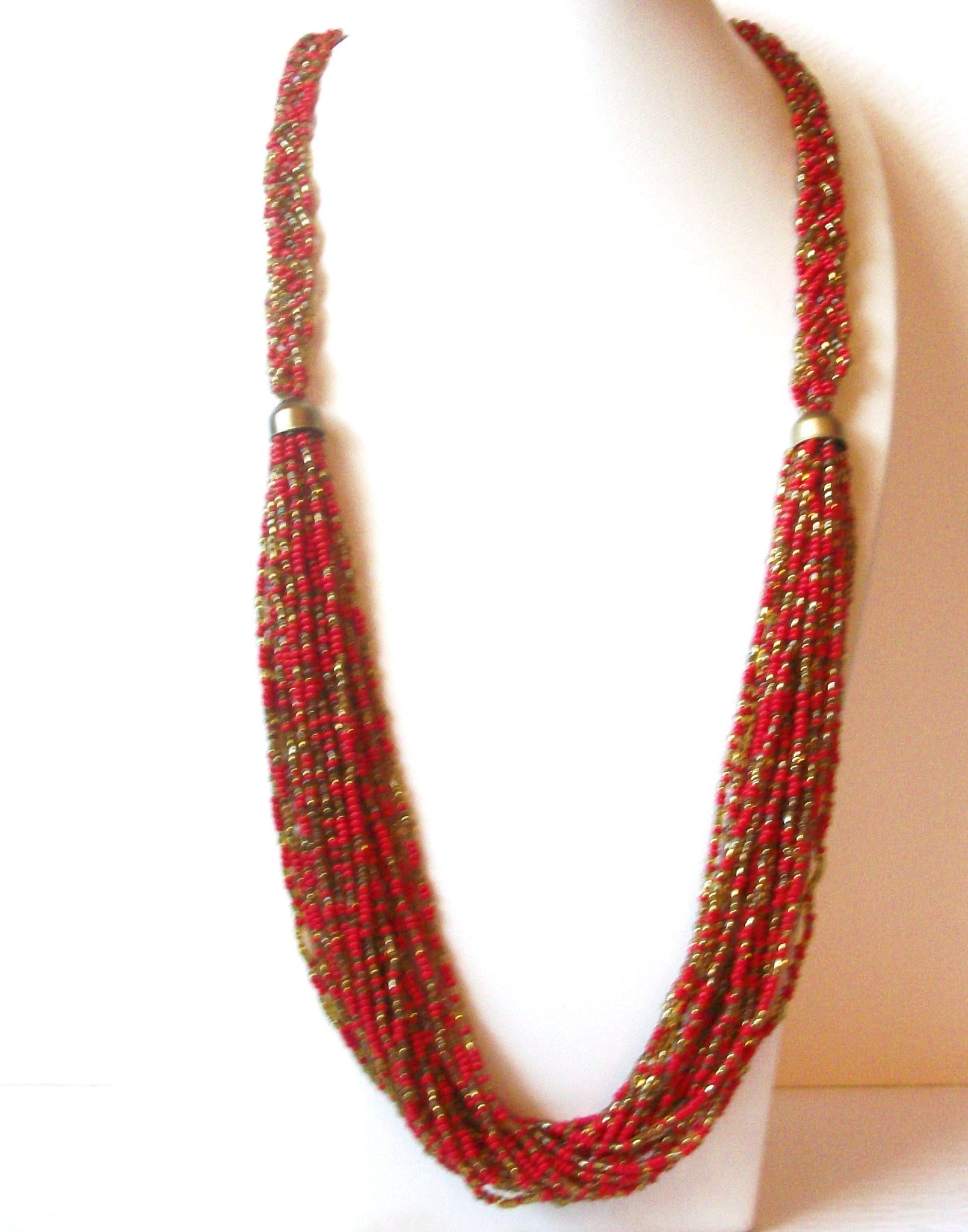 Vintage Boho Glass Necklace 111620