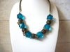 Retro Teal Blue Bronze Necklace 50820