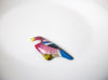 Vintage Tin Litho Bird Brooch Made in Japan 111620