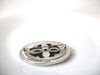 Vintage Larger NAPIER Silver Black Brooch Pin 111620