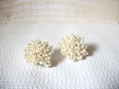 Vintage Big Faux Pearl Earrings 50820