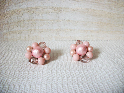 JAPAN Pink Cluster Earrings 50820