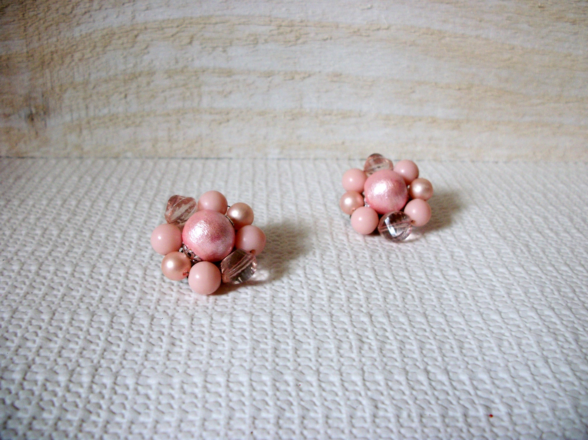 JAPAN Pink Cluster Earrings 50820