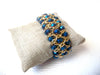 Retro Gold Blue Czech Glass Bracelet 111720