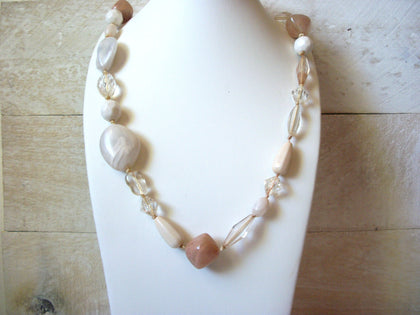 Vintage Neutral Soft Tone Tan Nuggets Necklace 51020
