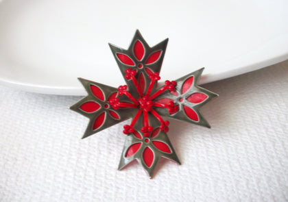 French Maltese Flower Cross Brooch Pin 41517