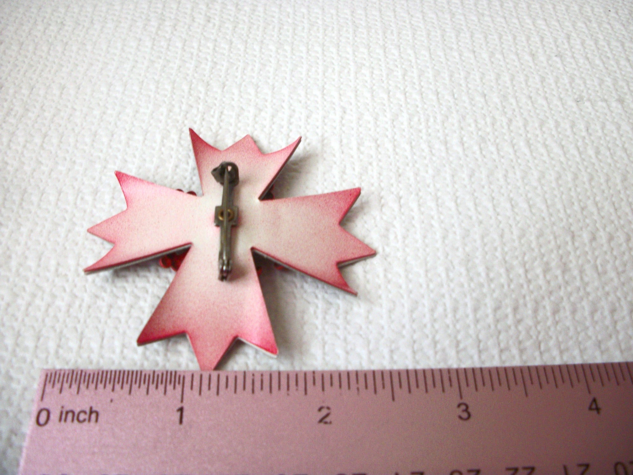 French Maltese Flower Cross Brooch Pin 41517