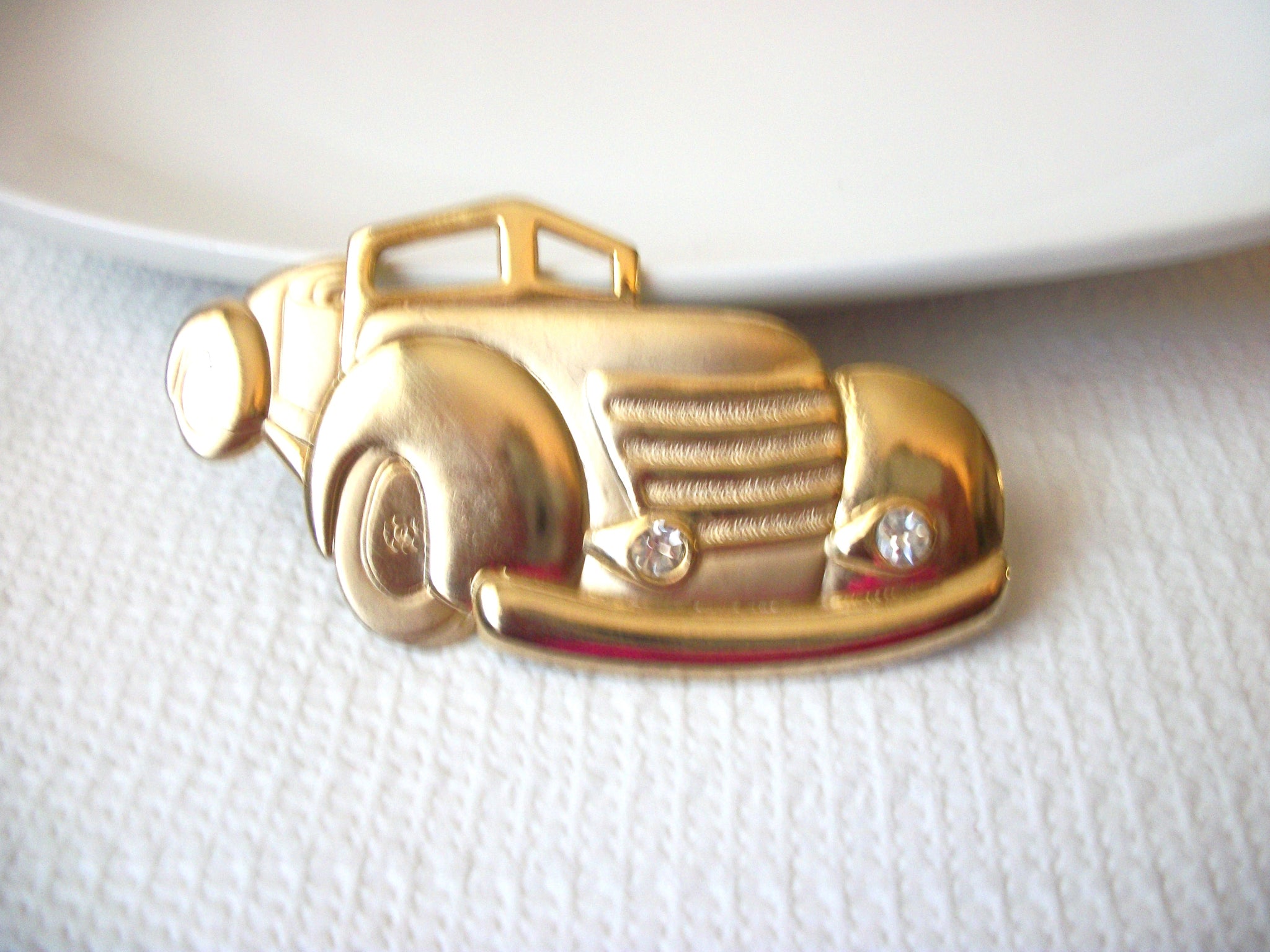 Vintage Car Rhinestones Pin Brooch 10416