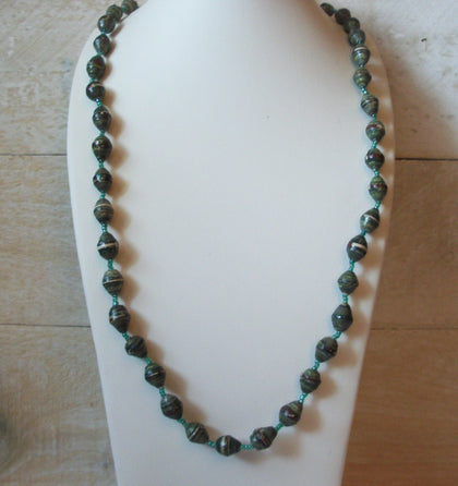 African Papaer Beads Necklace 51020