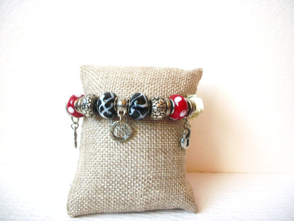 Retro Lamp Work Glass Charms Bracelet 111820
