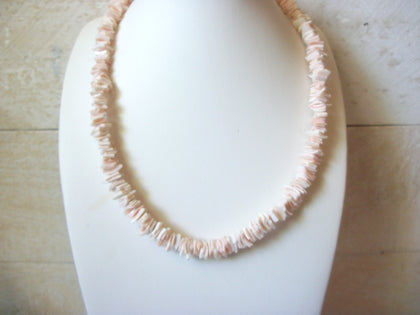 Pale Pink PUKA Shell Necklace 51120