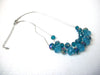 Retro Blue Czech Glass Necklace 111920