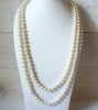 Vintage 54 Inch Glass Pearl Necklace 51220
