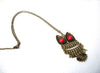 Vintage Bronze Owl Necklace 111920