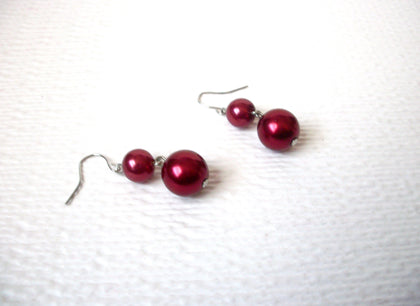 Retro Cranberry Red Dangle Earrings 111820
