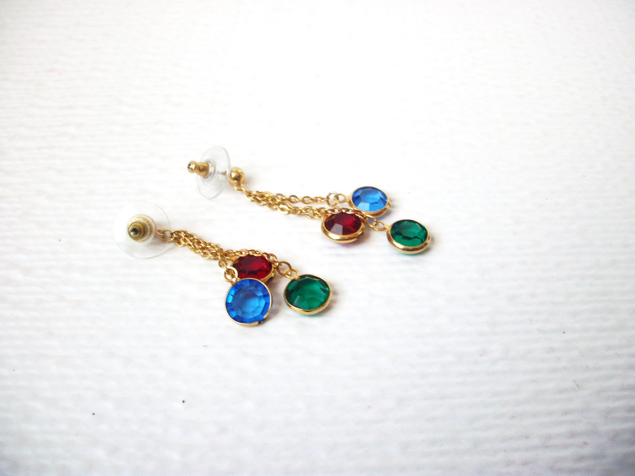 Retro Bezel Glass Earrings 111820