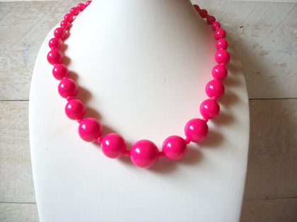 Retro Bright Pink Necklace 51320