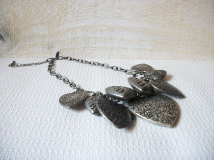 Retro NY Stamped Big Hearts Necklace 51320