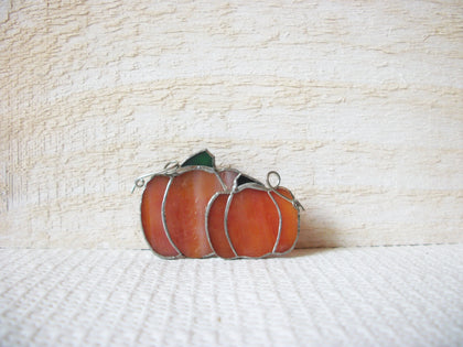 Frosted Glass Pumpkin Brooch 51320