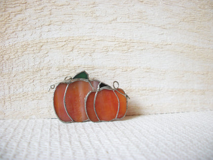 Frosted Glass Pumpkin Brooch 51320