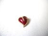 Vintage Red Heart Rhinestone Brooch Pin 111920