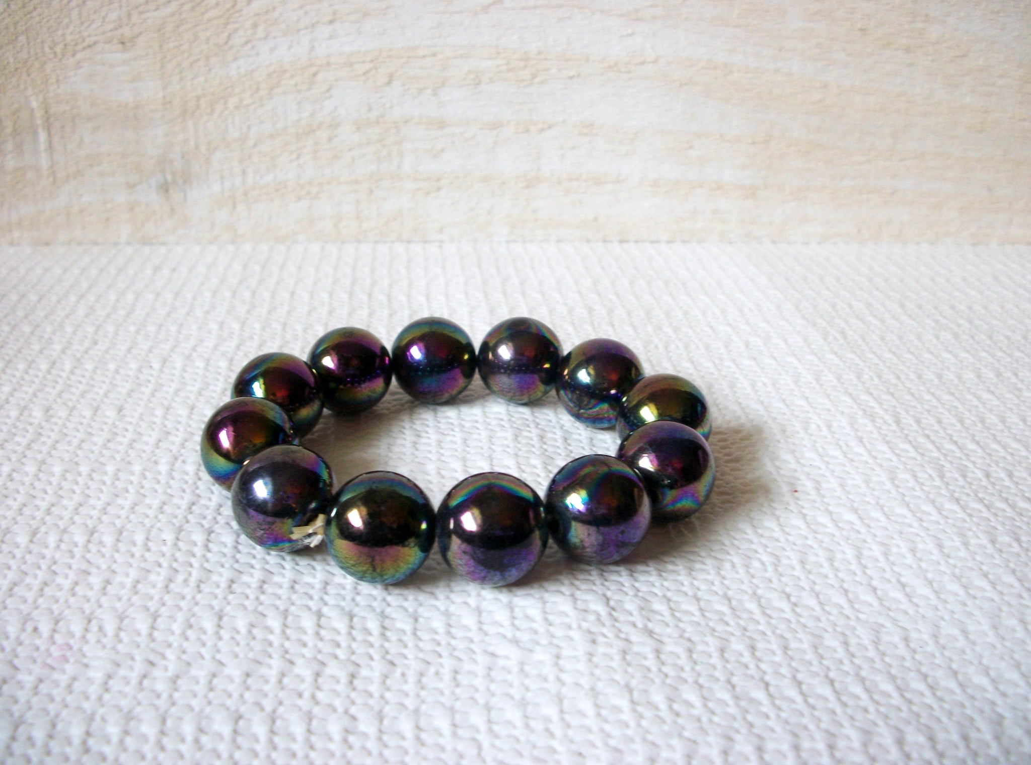 Retro Iridescent Old Plastic Bracelet 51420