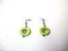 Retro 1950s Green Shell Glass Earrings 111920