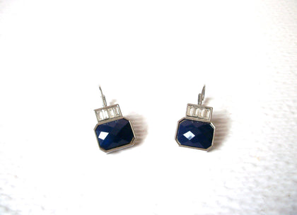Vintage Silver Blue Designer Stud Earrings 112120