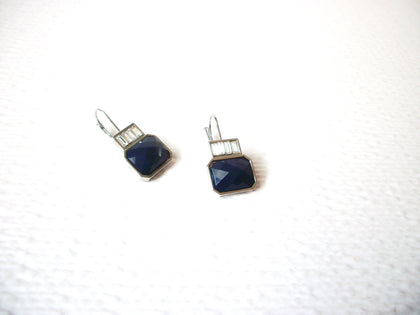 Vintage Silver Blue Designer Stud Earrings 112120