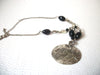 Vintage Silver Black Designer Necklace 112120