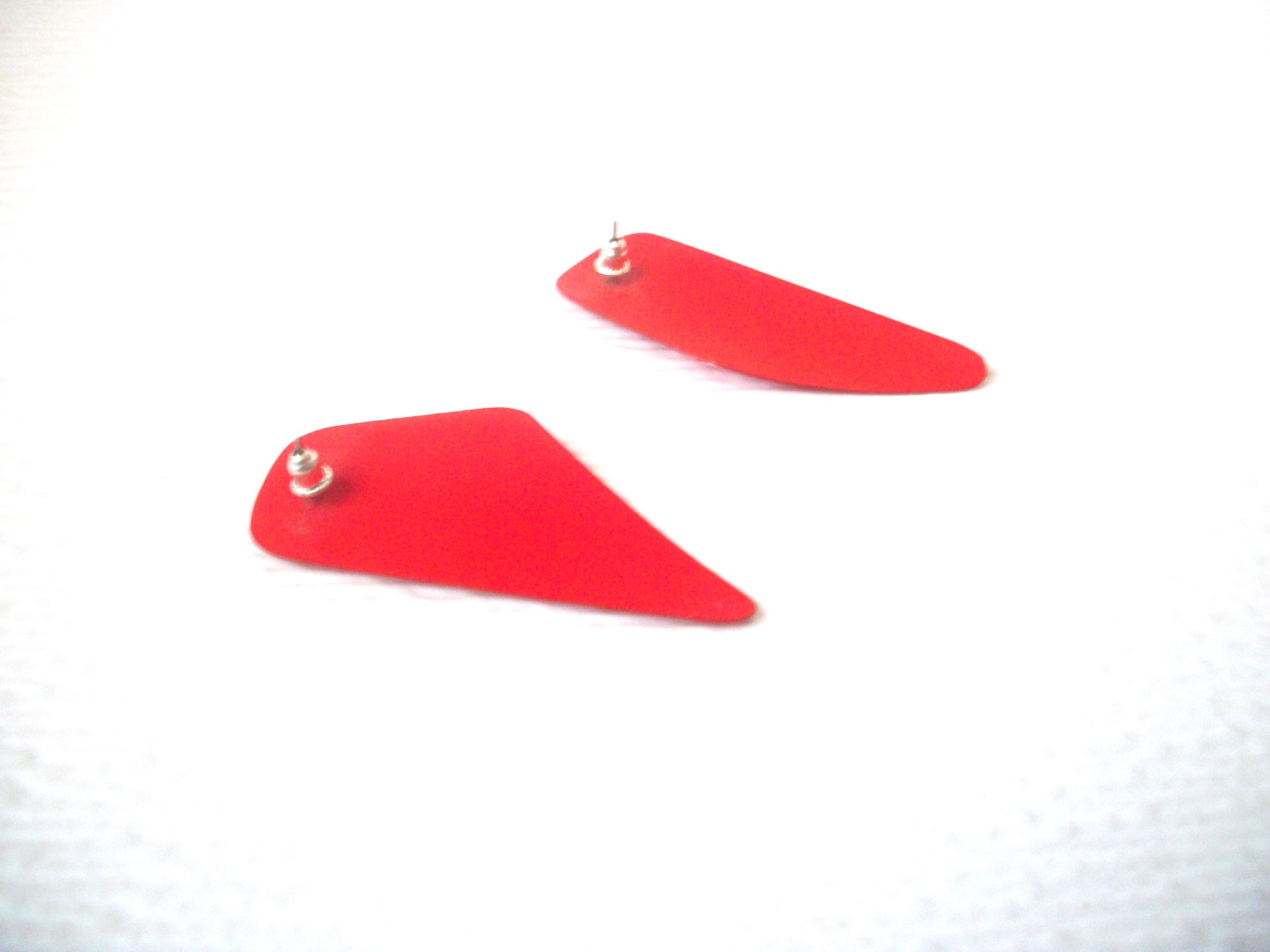 Retro Long Red Modernist Earrings 112020