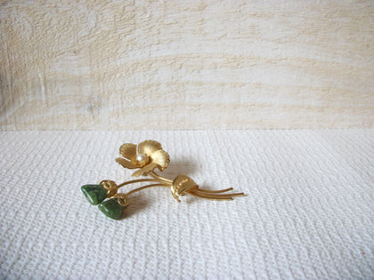 Vintage Floral Stone Brooch 51520