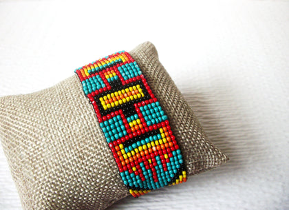 Chunky Native American Glass Seed Bracelet 112020