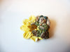 Vintage Sun Flower Brooch, Bunny Carrot Brooch Pin 8316