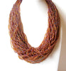 Vintage Gold Amber Toned Glass Seed Beads Necklace 112020