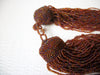 Vintage Gold Amber Toned Glass Seed Beads Necklace 112020