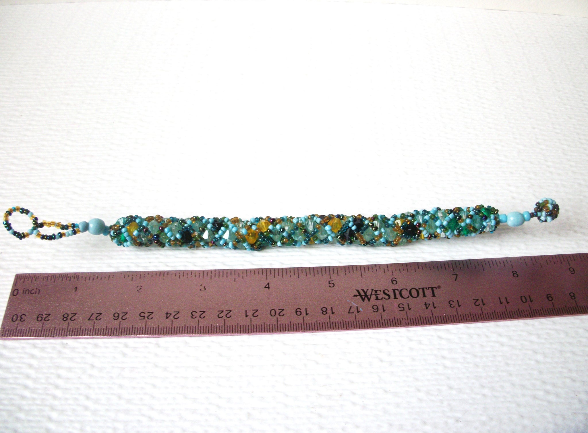 Vintage Southwestern Glass Seed Beads Bracelet 112020