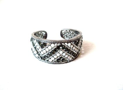 Vintage Rhinestone Cuff Bracelet 111220