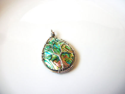 Tree Of Life Paua Abalone Pendant 8316