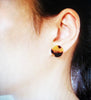 Smaller Minimalist Tortoiseshell Stud Earrings, Tortoise Shell Earrings, Acetate Earrings, Tortoise Stud Earrings, Resin Stud Earrings S30A