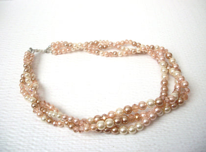 Vintage Glass Pearl Czech Glass Necklace 112120