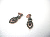 Vintage Dark Green Rhinestone Earrings 112120