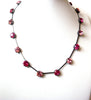 Vintage Pink Fuchsia Rhinestone Necklace 112220