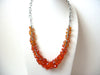 Vintage Orange Czech Glass Necklace 112220