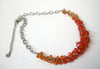 Vintage Orange Czech Glass Necklace 112220