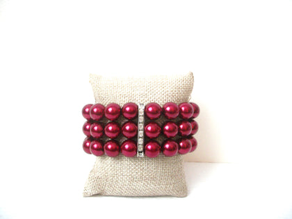 Retro Chunky Cranberry Red Bracelet 112220